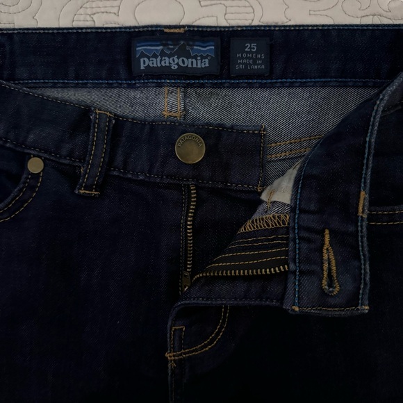 Gorpcore Women’s Patagonia Boyfriend Denim Dark Blue Jeans Size 25 - Picture 13 of 14